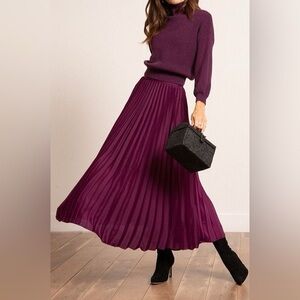 Lucy Paris Talia Pleated A-line Skirt